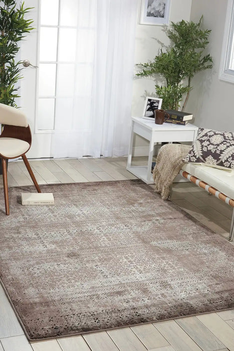 Nourison karma nourison krm01 ash Grey Living Room Rug.