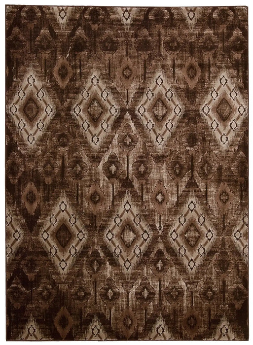 Nourison karma nourison krm02 chocolate Brown Living Room Rug.