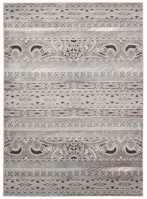 Nourison karma nourison krm03 stone Grey Living Room Rug.
