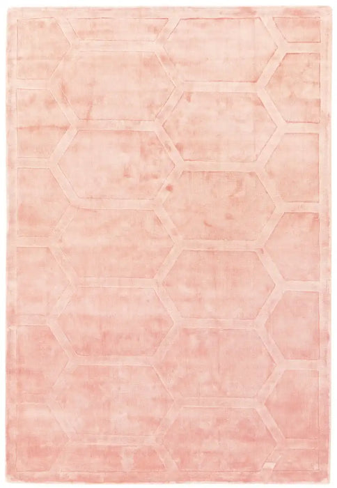 Asiatic kingsley pink Pink Living Room Geometric Rug.