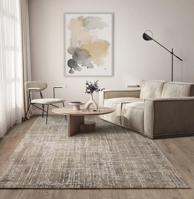 Kuza Abstract Beige Rug