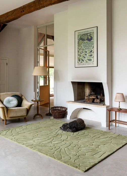 Coleby Petals Laura Ashley Hedgerow Green 078807 Rug