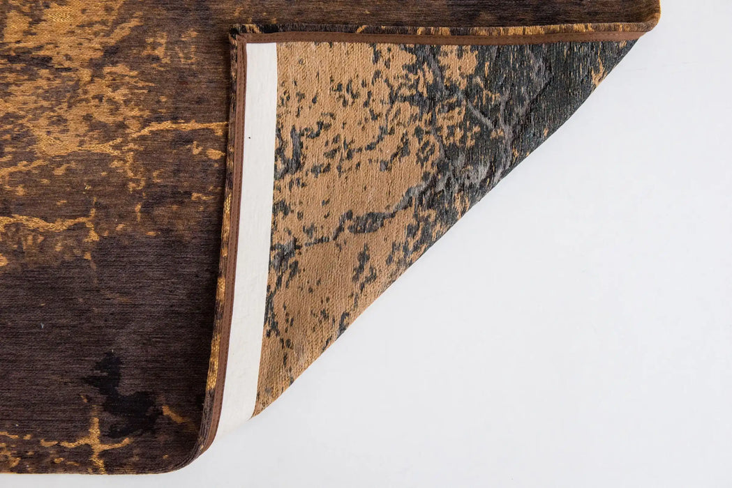 Louis de Poortere mad men cracks 8618 deep mine Multicoloured Living Room Flat Weave Rug.