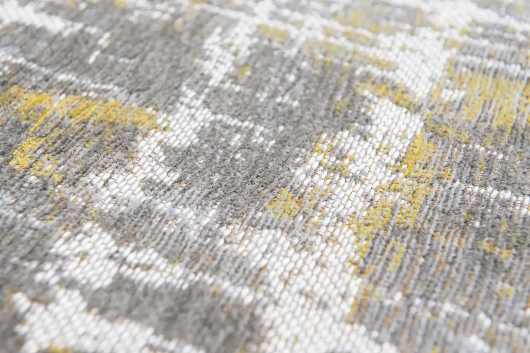 Louis de Poortere atlantic streaks 8715 sea bright sunny Grey, Yellow, Multicoloured Living Room Flat Weave Rug.
