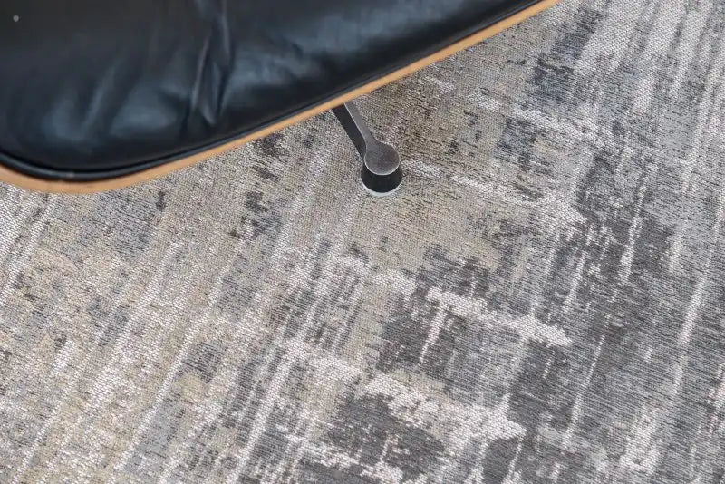 Louis de Poortere atlantic streaks 8716 coney grey Grey Living Room Flat Weave Rug.