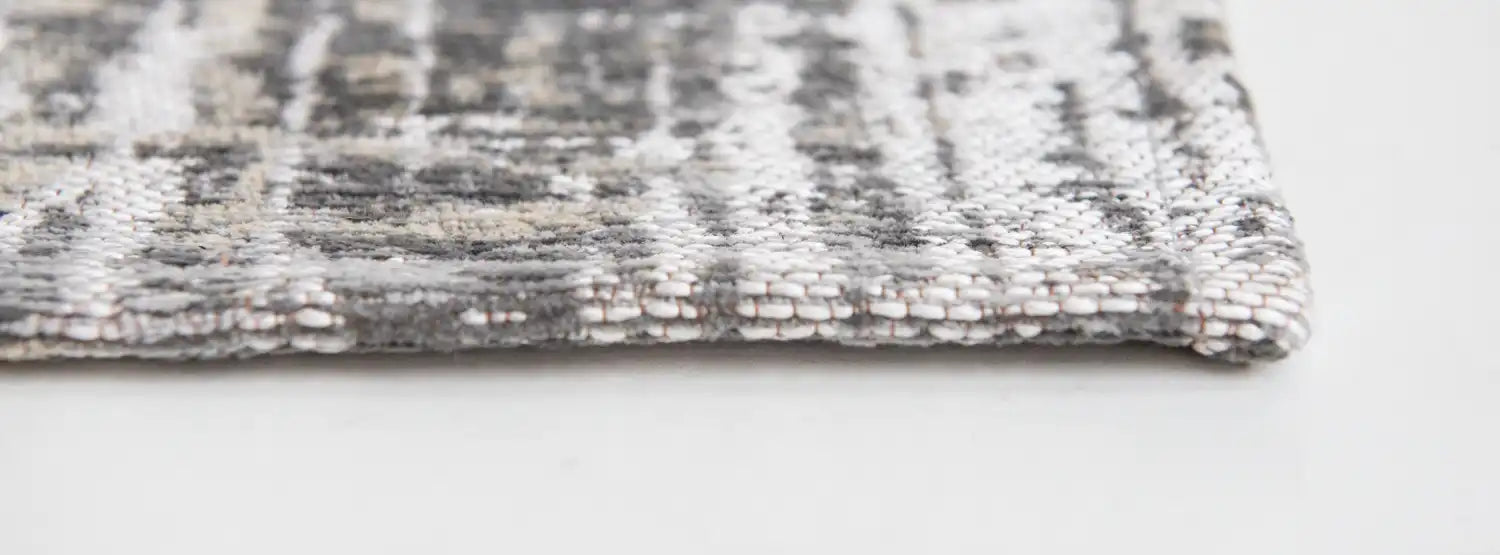 Louis de Poortere atlantic streaks 8716 coney grey Grey Living Room Flat Weave Rug.