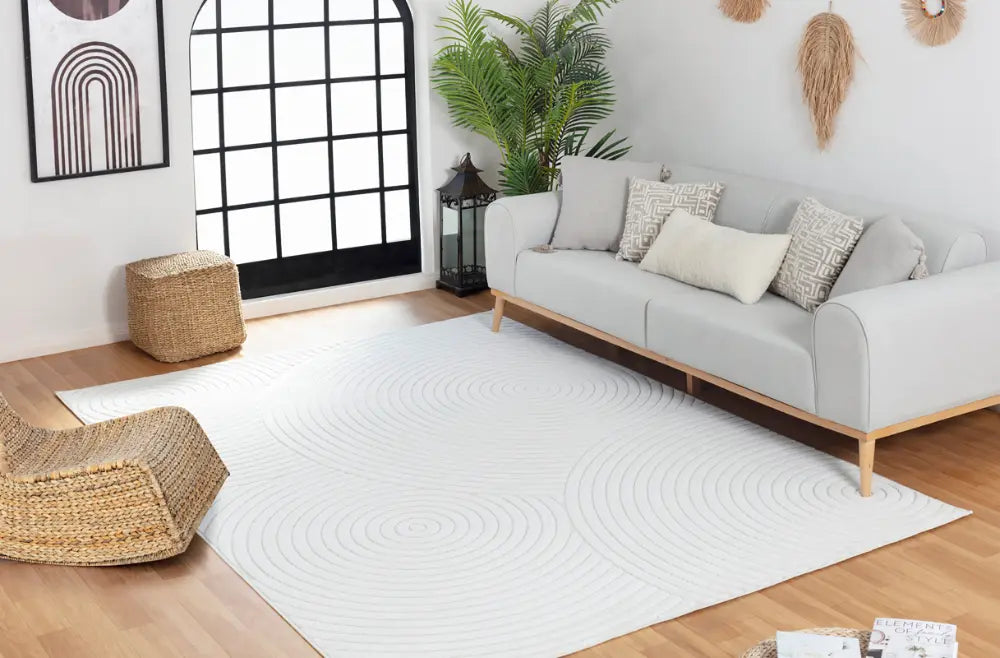 KOANA In- & Outdoor Scandi Modern White Rug