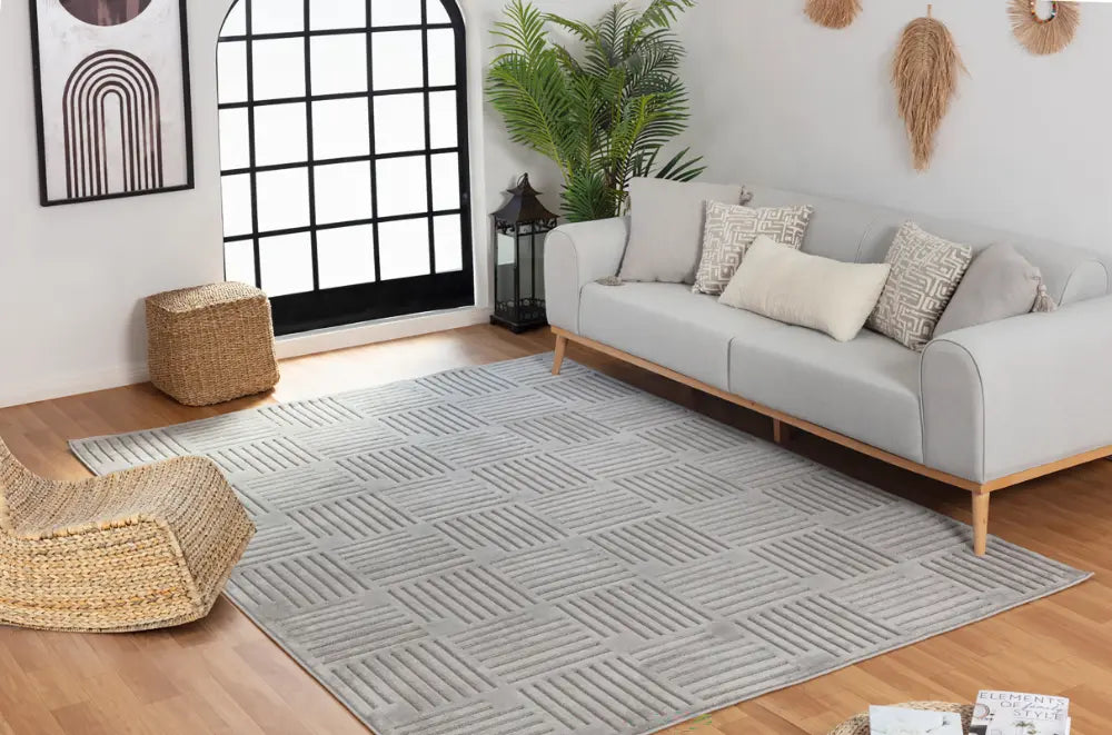 MIDORI In- & Outdoor Scandi Modern Grey Rug