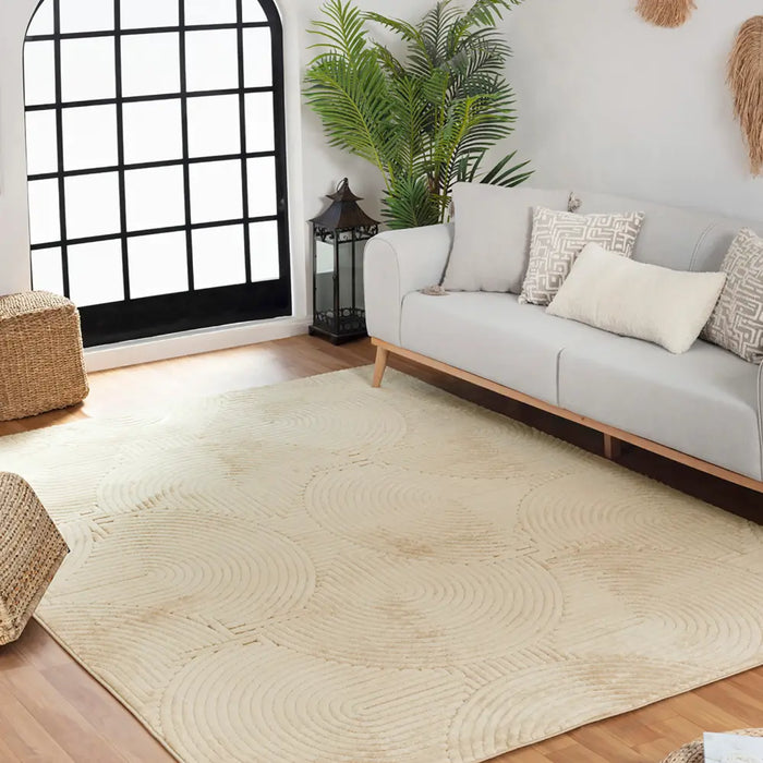 REYKO In- & Outdoor Scandi Modern Beige Rug