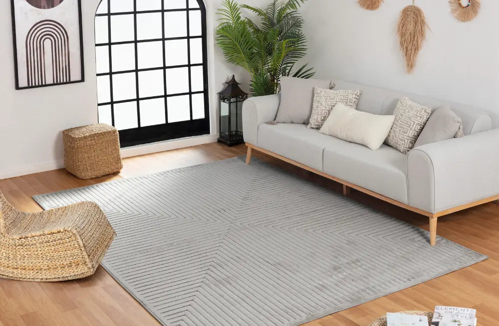 KIYOSHI In- & Outdoor Scandi Modern Grey Rug