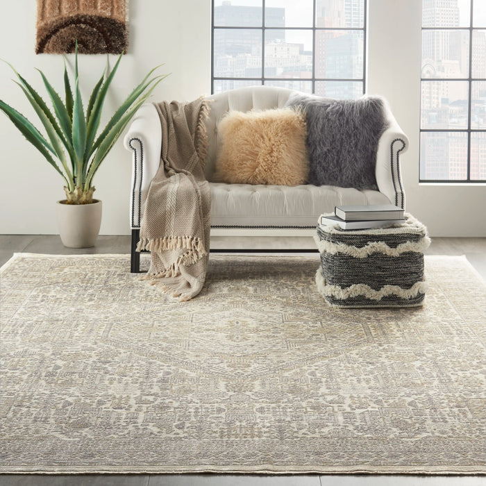 Nourison lustrous weave luw02 ivory beige Beige, Ivory Living Room Rug.