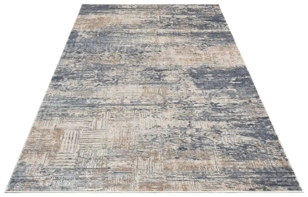 Concept Looms luzon luz805 blue ivory Blue, Ivory Living Room Geometric Rug.