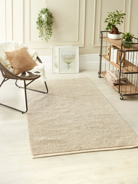 Origins la playa natural Beige Living Room Rug.