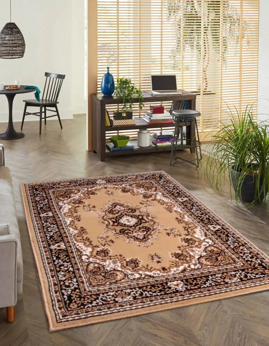 Rug Style traditional poly lancashire berber Beige Living Room Moroccan Rug.