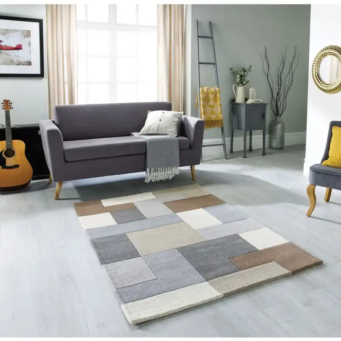 Oriental Weavers lexus neutral Brown, Grey, Beige, Multicoloured Living Room Wool Rug.