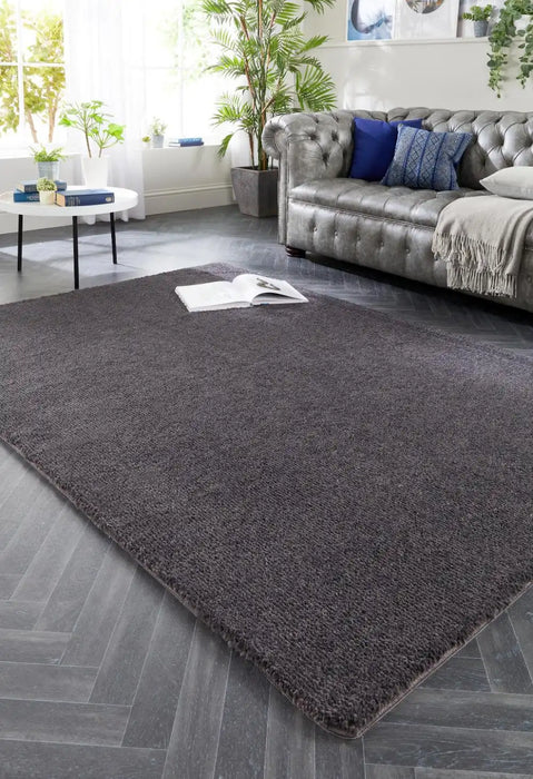 Origins my lux charcoal Grey Living Room  Rug.