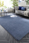 Origins my lux smoke blue Blue Living Room  Rug.