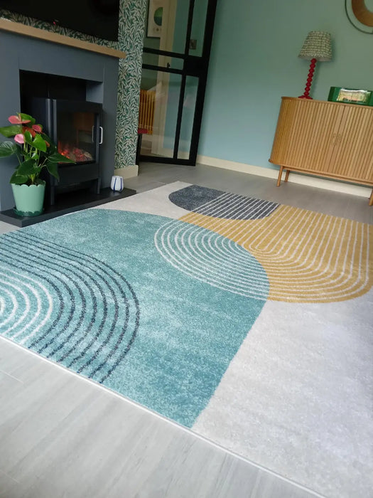 Photo By ALan D. | Asiatic muse mu15 blue retro Living Room Geometric Rug.