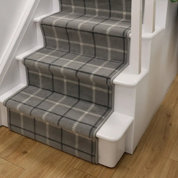 Stair Runners Maestro Stair Runner Check Grey