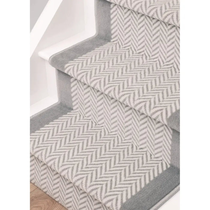 Stair Runners Maestro Stair Runner Herringbone Grey