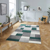 Think Rugs matrix think mt61 grey green Green, Grey Living Room  Rug.