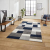 Think Rugs matrix think mt61 grey navy Blue, Grey, Navy Living Room  Rug.