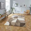Think Rugs matrix think mt63 beige brown Brown, Beige Living Room  Rug.