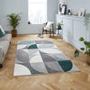 Think Rugs matrix think mt63 grey green Green, Grey Living Room  Rug.