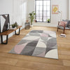Think Rugs matrix think mt63 grey rose Grey, Pink Living Room  Rug.