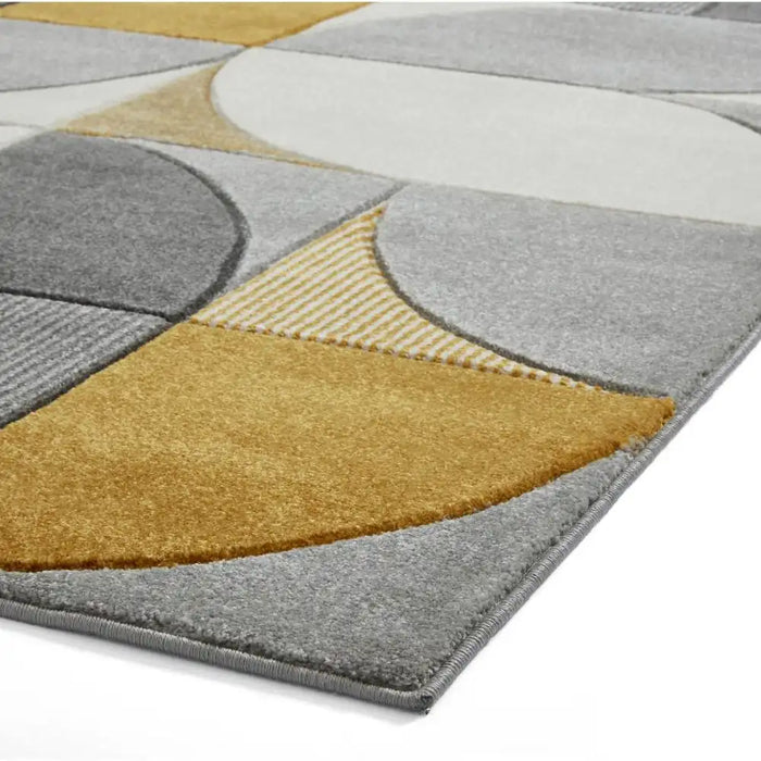 Think Rugs matrix think mt63 grey yellow Grey, Yellow Living Room  Rug.