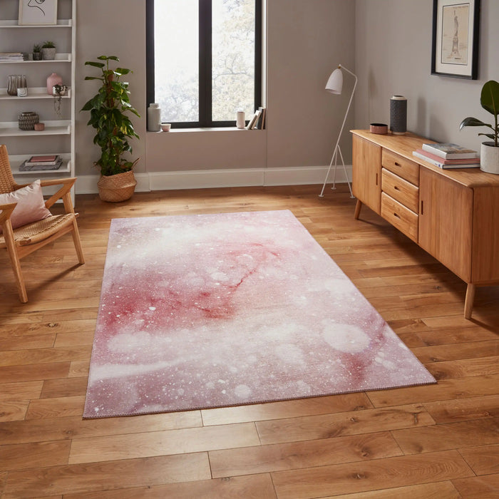 Think Rugs michelle collins os0077 rose Pink Living Room Flat Weave Rug.