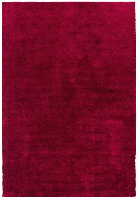 Asiatic milo berry Red Living Room Shaggy Rug.