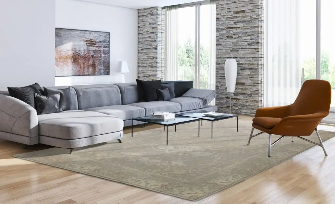Agnella natural wool brooks grey Beige Living Room Natural Fibre Rug.