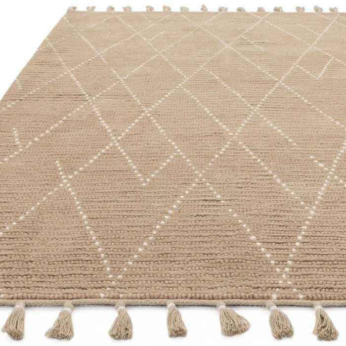 Asiatic nepal sand cream linear Beige Living Room Moroccan Rug.
