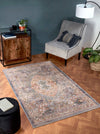 URCO nova urco 8881 blue Blue, Multicoloured Living Room Moroccan Rug.