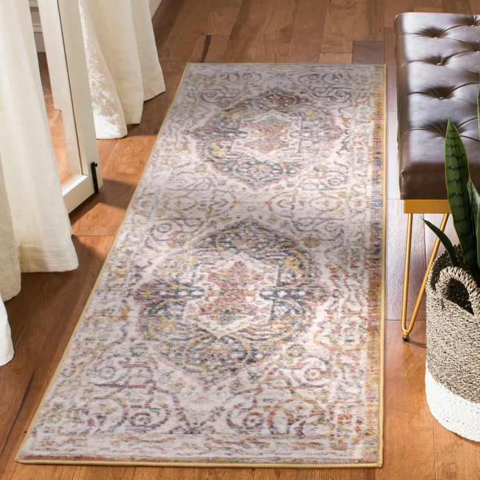 URCO nova urco 8881 white Yellow, Ivory, Multicoloured Living Room Moroccan Rug.