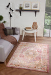 URCO nova urco 9047 terracotta Multicoloured, Pink Living Room Moroccan Rug.