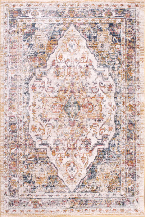 URCO nova urco 9048 cream Yellow, Multicoloured, Cream Living Room Moroccan Rug.