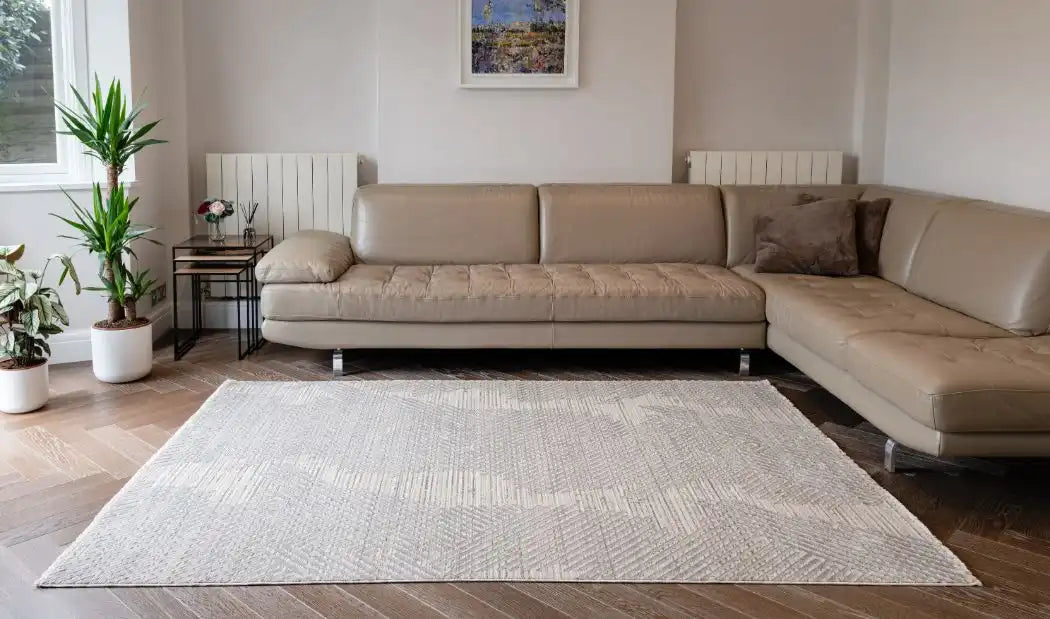 Concept Looms onyx silver Grey Living Room Geometric Rug.