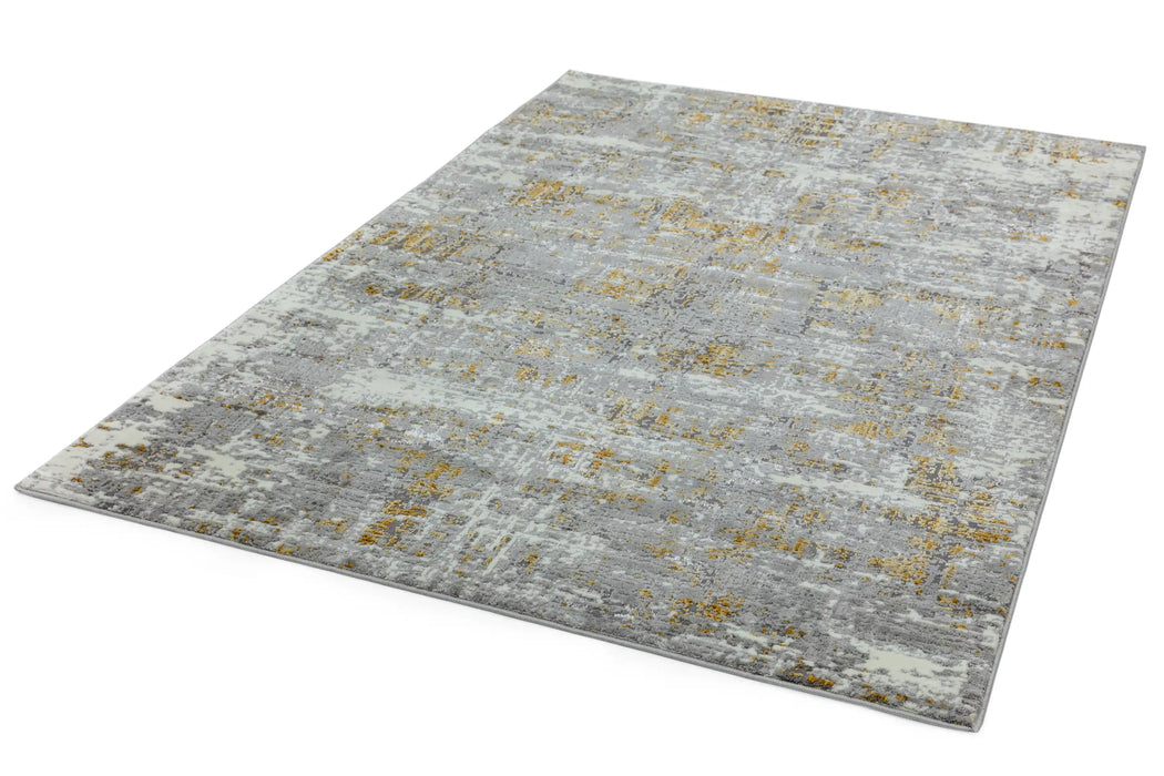 Asiatic orion or07 abstract yellow Grey, Yellow Living Room Rug.