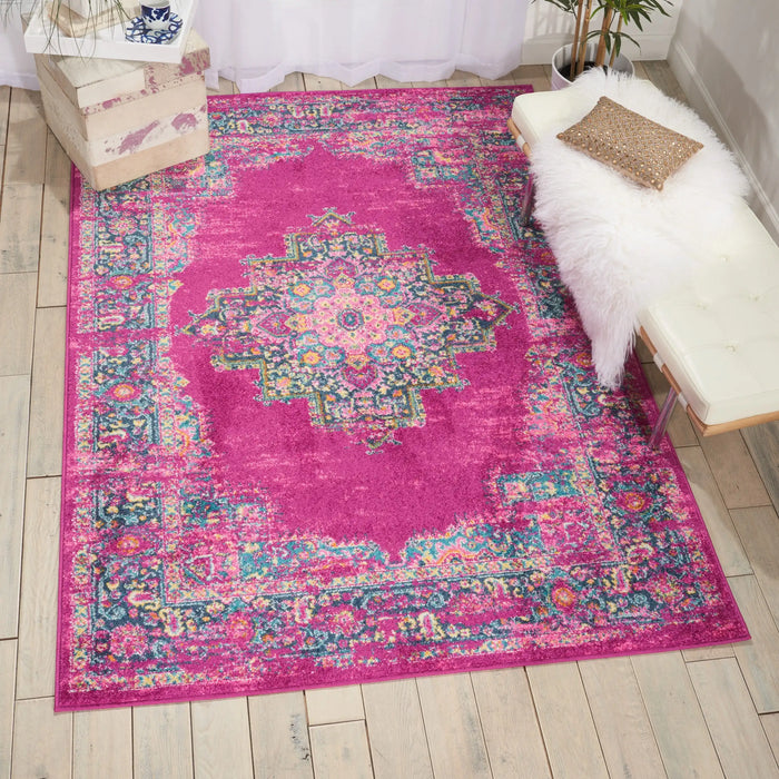 Nourison passion nourison psn03 fuchsia Multicoloured, Pink Living Room Rug.