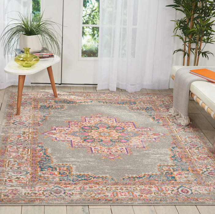 Nourison passion nourison psn03 grey Grey, Multicoloured Living Room Rug.
