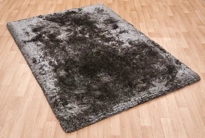 Asiatic plush zinc Grey Living Room Shaggy Rug.