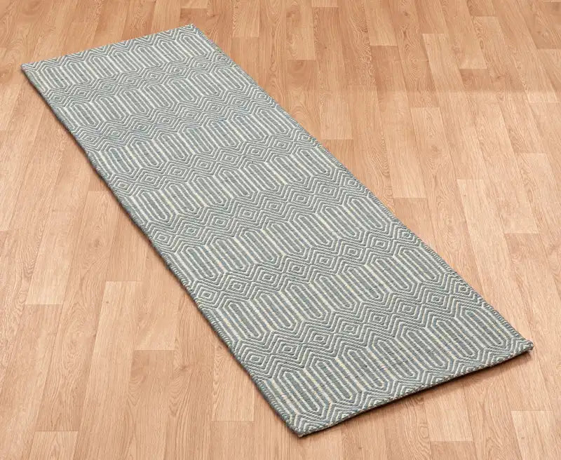 Asiatic sloan duck egg Blue Living Room Striped Rug.