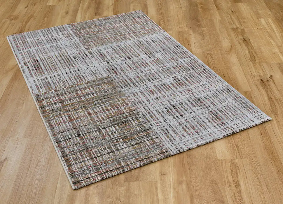 Mastercraft nomad 26042 6464 Grey, Ivory, Multicoloured, Orange Living Room Rug.