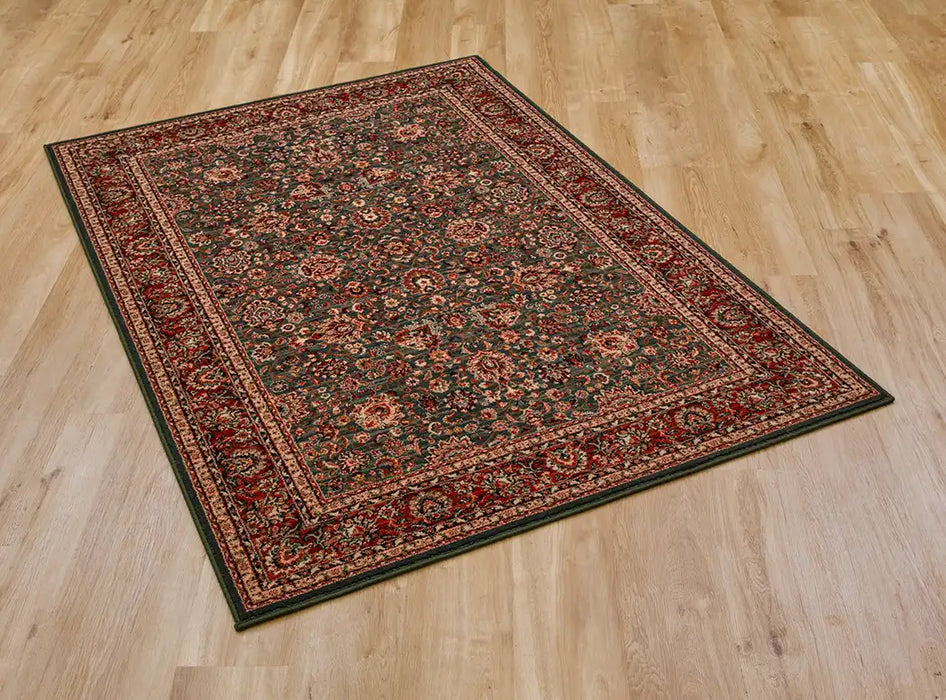 Mastercraft kashqai 4362 400 green Green, Multicoloured, Red Living Room Wool Rug.