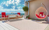 Asiatic patio 13 pink jewel Pink Outdoor  Striped Rug.