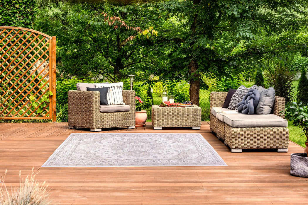 persian outdoor grey Rug.