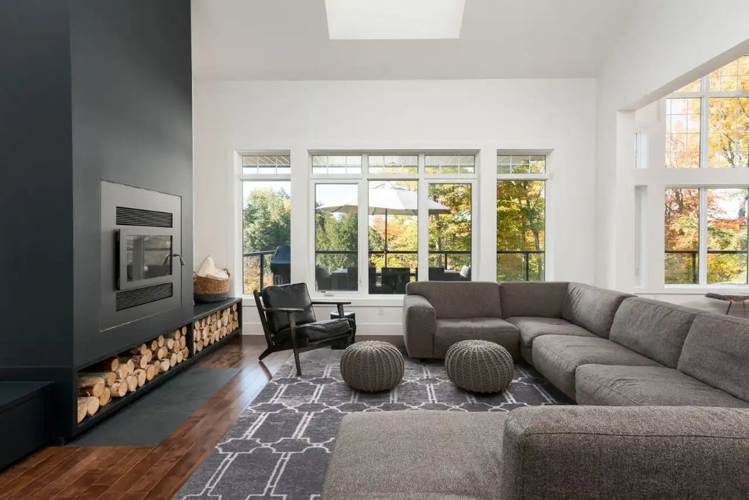 Agnella platinum ewar graphite Grey Living Room Natural Fibre Rug.