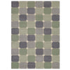 Oriental Weavers portland 172 g Green, Grey, Cream Living Room Geometric Rug.